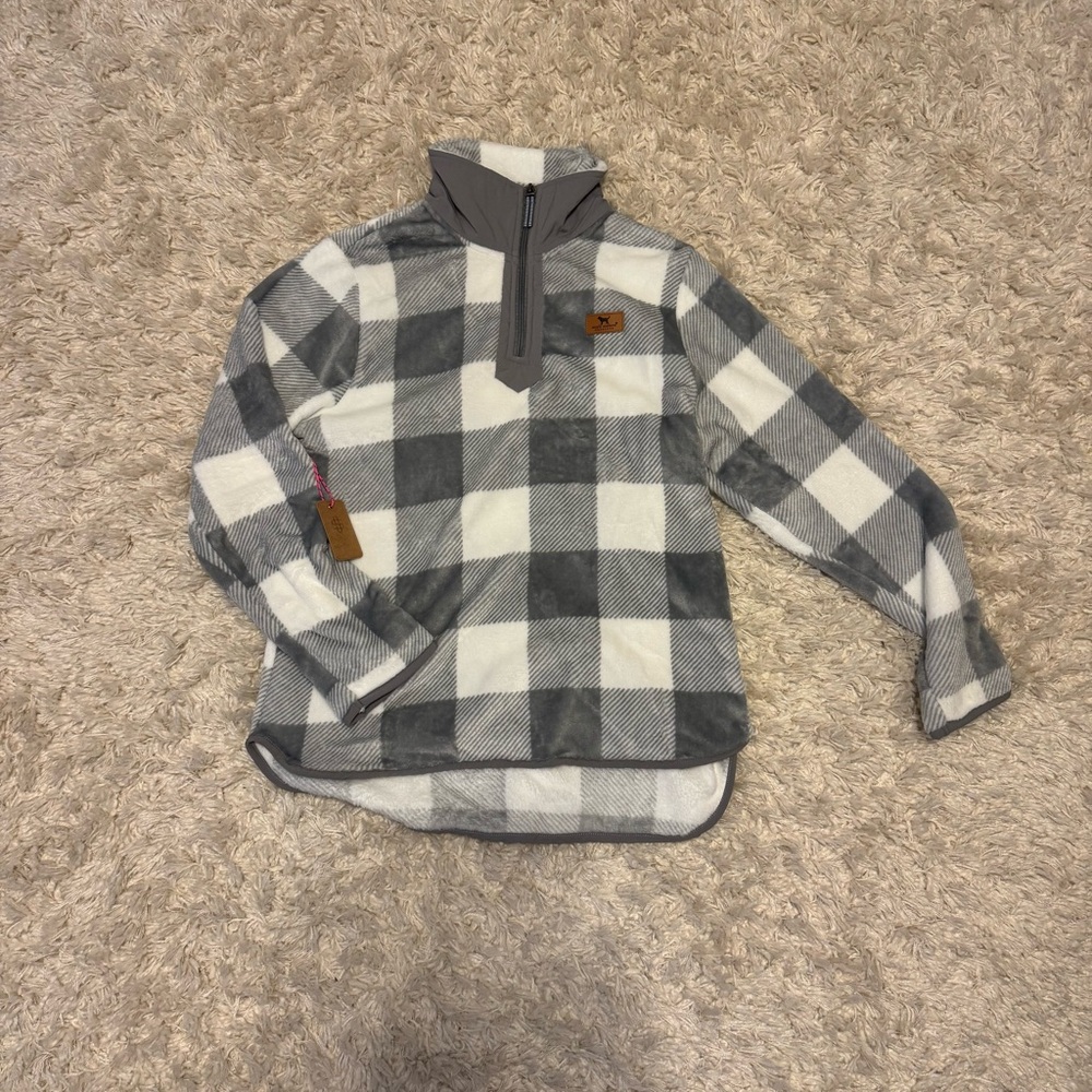 Simply Southern Gray and White Sweatshirt Cozy Fleece